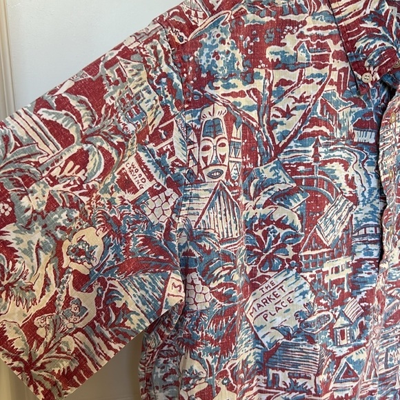 REYN SPOONER ALFRED SHAHEEN Hawaiian Shirt Short Sleeve Mens size Large - Picture 3 of 9